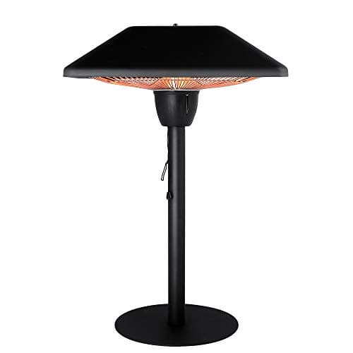 Star Patio Electric Patio Heater, Infrared Heaters, Tabletop Heater, Electric Outdoor Heaters, Outdoor Patio Heater, Classic Sandy Black, 1500W, STP1566-DT