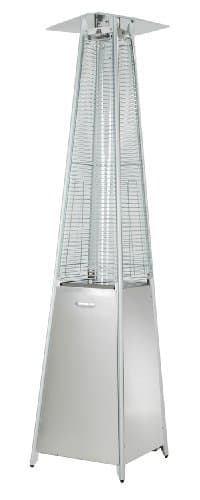 Hiland HLDS01-GTSS Pyramid Glass Tube Patio Heater, 48,000 BTU, Stainless Steel, CSA certified