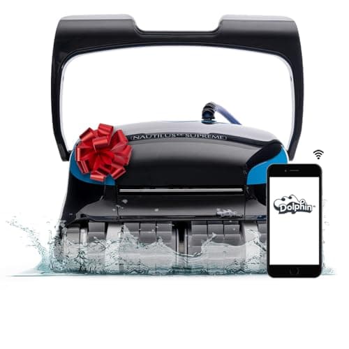 Dolphin Nautilus CC Supreme Wi-Fi Automatic Robotic Pool Vacuum Cleaner, Dual Drive, Waterline Scrubber Brush, Top Load Filter, Ideal for In-Ground Pools up to 50 FT