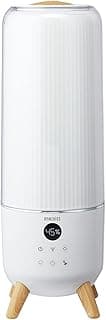 Homedics Ultrasonic Humidifier - Large Deluxe Air Humidifiers for Bedroom, Plants, Office - Top-Fill 1.47-Gallon Tank, Cool Mist, Essential Oil Pads and Built-In Timer, 3 Speed Settings, White