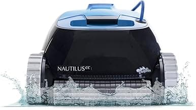 Dolphin Nautilus CC Automatic Robotic Pool Vacuum Cleaner, Wall Climbing Scrubber Brush, Top Load Filter Access, Ideal for Above/In-Ground Pools up to 33 FT in Length