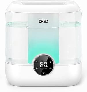 Dreo 6L Top Fill Humidifiers for Bedroom, 60H Runtime, 28 dB Quiet Supersized Cool Mist Humidifiers for Large Room, Air Humidifier for Home, Baby, Plant, Indoor, Night Light, Ultrasonic