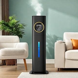 Humidifiers for Bedroom, 2.1Gal/8L Humidifiers for Home, Humidifier large room with Essential Oil Diffuser, Top Fill Whole House Cool Mist Humidifiers for Plants Baby Kids Adults(Black)