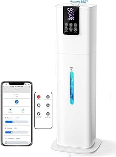 Smart Humidifiers for Bedroom Large Room,(8L) 2.1Gal Cool Mist Top Fill Diffuser Ambient Light, WIFI App & Remote Control, 3 Mist Modes, 12H Timer, 35dB Quiet Humidifier for Home Office Plant