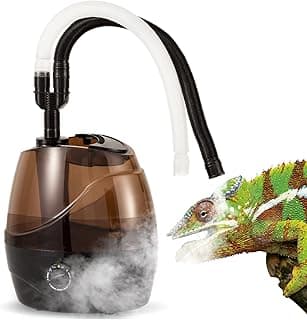 OIIBO Reptile Humidifier Fogger, 2.2L Terrarium Humidifiers with Double Extension Tube Pet Supplies Automatic Reptile Misting System Ideal for Reptiles Amphibians Herps Vivarium