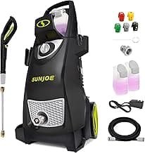 Sun Joe SPX3000 Electric Pressure Washer, 2030-PSI Working Pressure, PWMA-Rated, 1.2-GPM Water Flow, Dual Onboard Soap Foam Tank, Metal Lance and Quick Connect Tips, Black